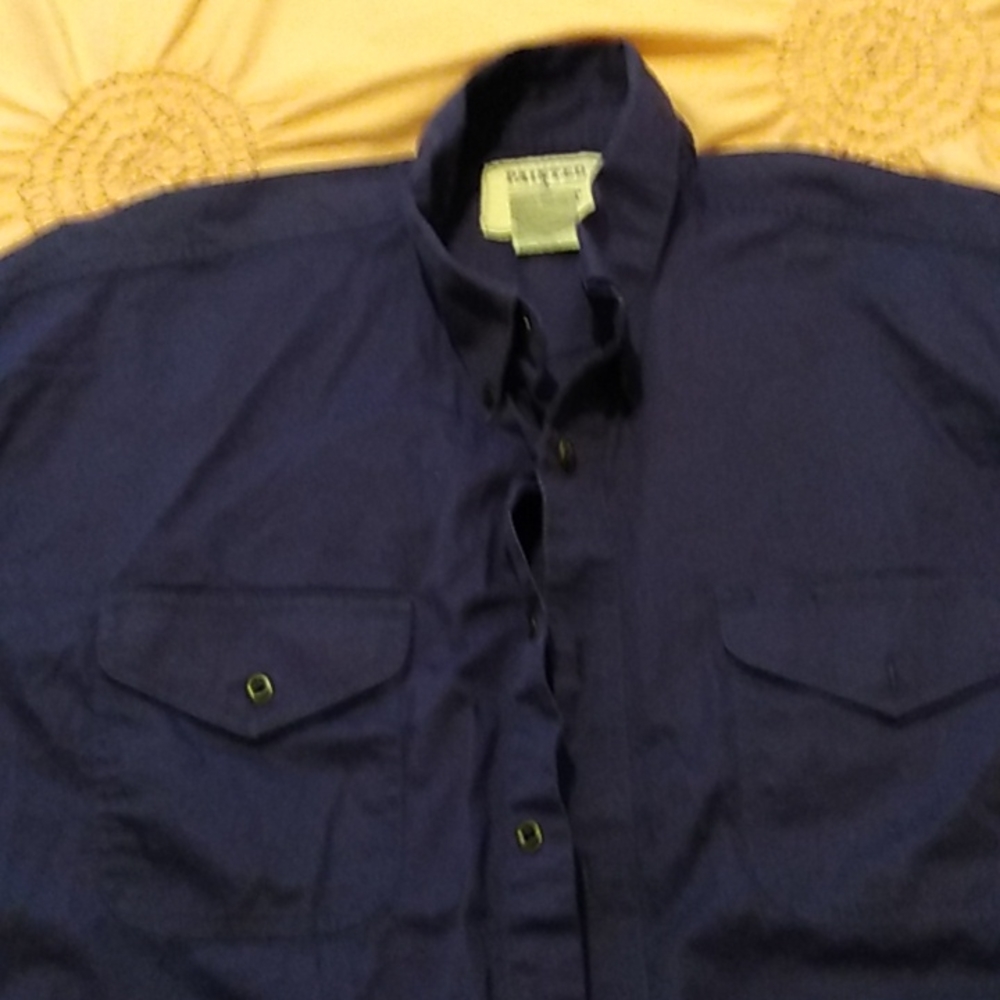 Men's navy long sleeve dress shirt